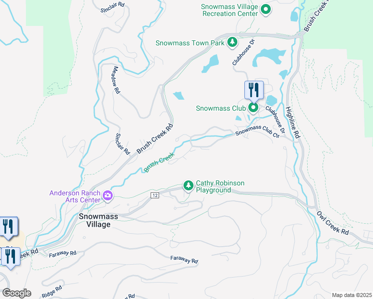 map of restaurants, bars, coffee shops, grocery stores, and more near 115 Harleston Grn in Snowmass Village