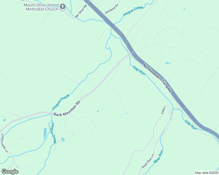 map of restaurants, bars, coffee shops, grocery stores, and more near 375 Back Mountain Road in Winchester