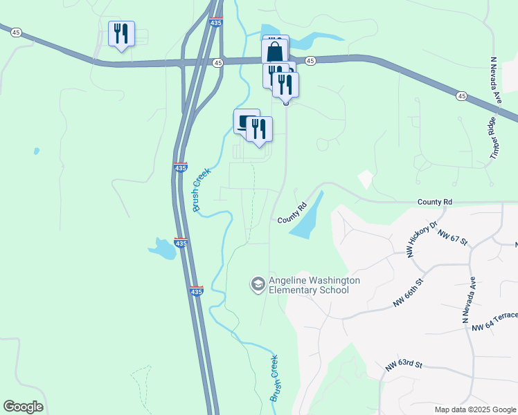 map of restaurants, bars, coffee shops, grocery stores, and more near 15050 County Road in Kansas City