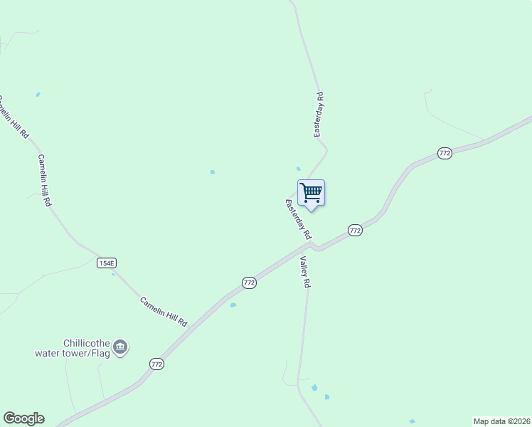 map of restaurants, bars, coffee shops, grocery stores, and more near 159 Easterday Road in Chillicothe