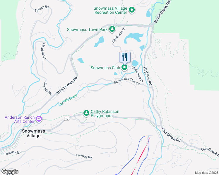 map of restaurants, bars, coffee shops, grocery stores, and more near 243-299 Snowmass Club Circle in Snowmass Village