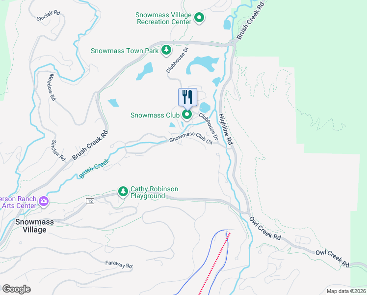 map of restaurants, bars, coffee shops, grocery stores, and more near in Snowmass Village