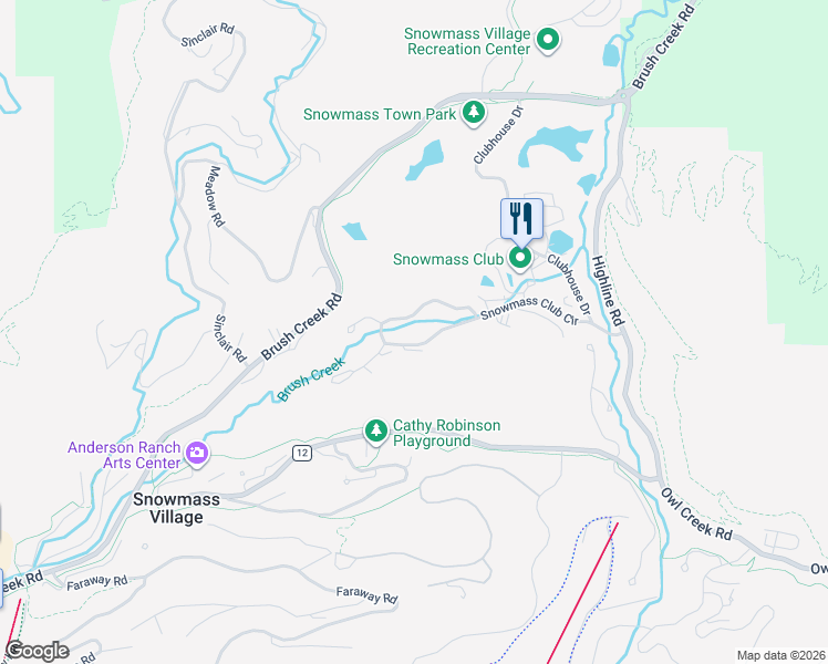 map of restaurants, bars, coffee shops, grocery stores, and more near 703-799 Snowmass Club Cir in Aspen