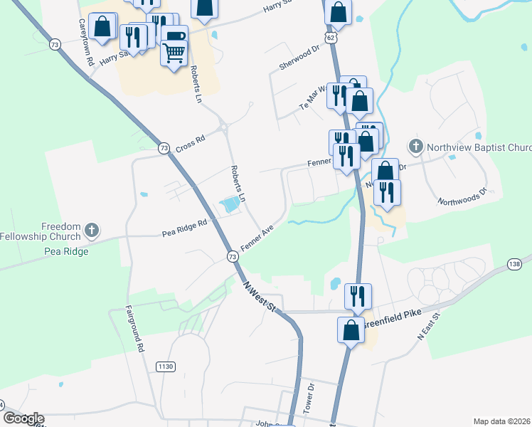 map of restaurants, bars, coffee shops, grocery stores, and more near 148 Fenner Avenue in Hillsboro