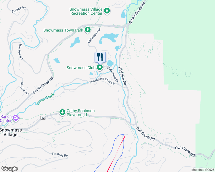 map of restaurants, bars, coffee shops, grocery stores, and more near 141-239 Snowmass Club Circle in Aspen