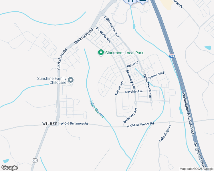 map of restaurants, bars, coffee shops, grocery stores, and more near 119 Wheatear Alley in Clarksburg