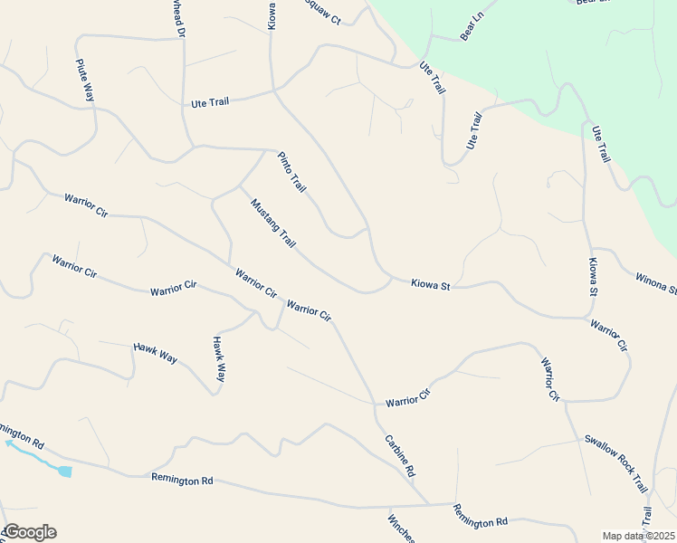 map of restaurants, bars, coffee shops, grocery stores, and more near 173 Mustang Trail in Jefferson