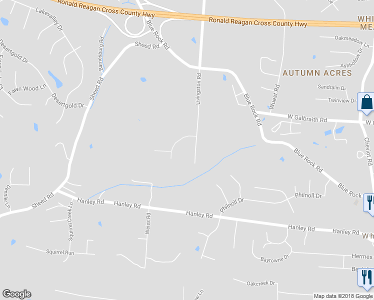 map of restaurants, bars, coffee shops, grocery stores, and more near 7843 Livingston Road in Cincinnati