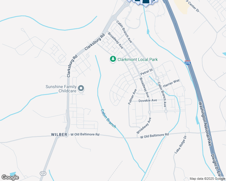 map of restaurants, bars, coffee shops, grocery stores, and more near 14011 Godwit Street in Clarksburg