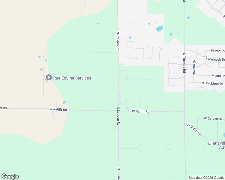 map of restaurants, bars, coffee shops, grocery stores, and more near 4619-4709 North Louden Road in Bloomington