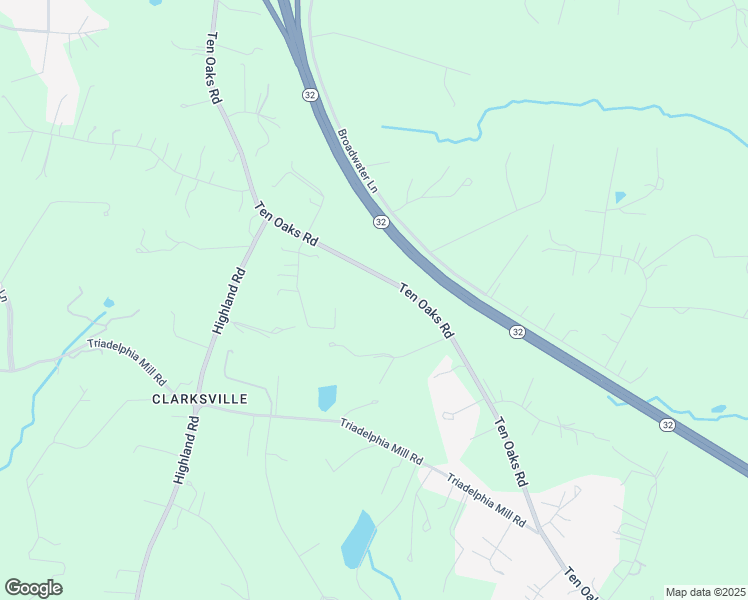 map of restaurants, bars, coffee shops, grocery stores, and more near 5484 Ten Oaks Road in Clarksville