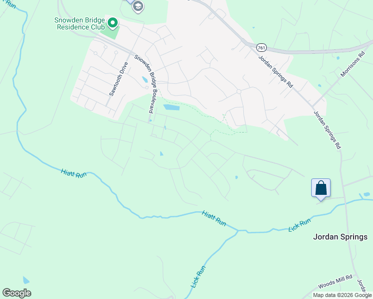 map of restaurants, bars, coffee shops, grocery stores, and more near 305 Starry Way Drive in Stephenson