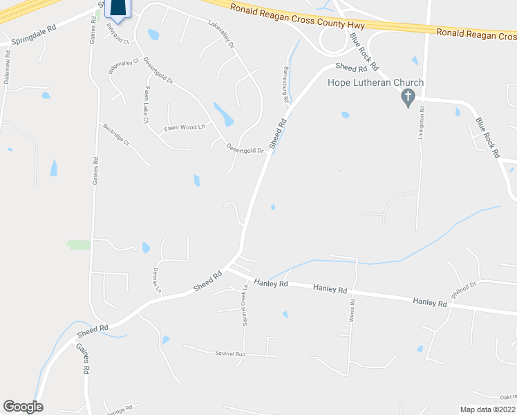 map of restaurants, bars, coffee shops, grocery stores, and more near 7916 Sheed Road in Cincinnati