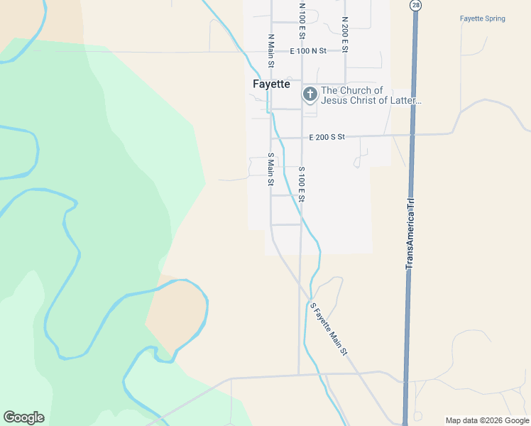 map of restaurants, bars, coffee shops, grocery stores, and more near 475 South Main Street in Fayette