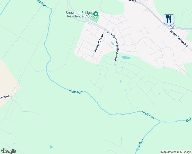 map of restaurants, bars, coffee shops, grocery stores, and more near Sapphire Street in Frederick County