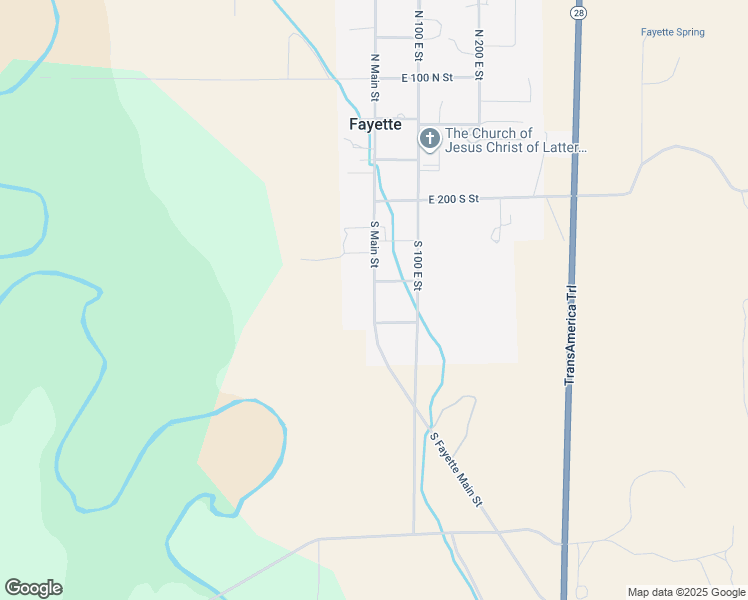 map of restaurants, bars, coffee shops, grocery stores, and more near 445 South Main Street in Fayette