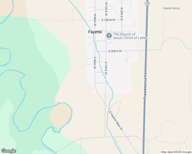 map of restaurants, bars, coffee shops, grocery stores, and more near 475 South Main Street in Fayette