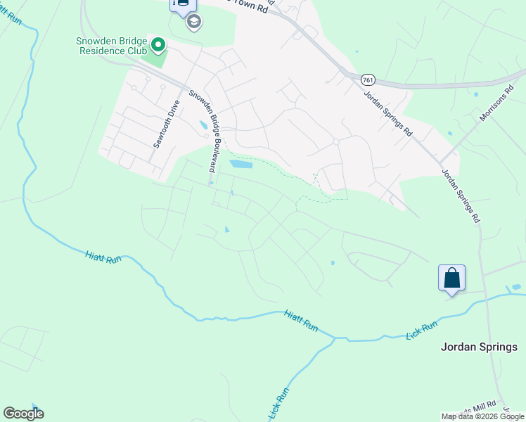 map of restaurants, bars, coffee shops, grocery stores, and more near 305 Starry Way Drive in Stephenson