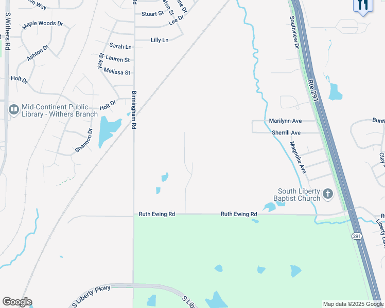 map of restaurants, bars, coffee shops, grocery stores, and more near 200 Ruth Ewing Road in Liberty
