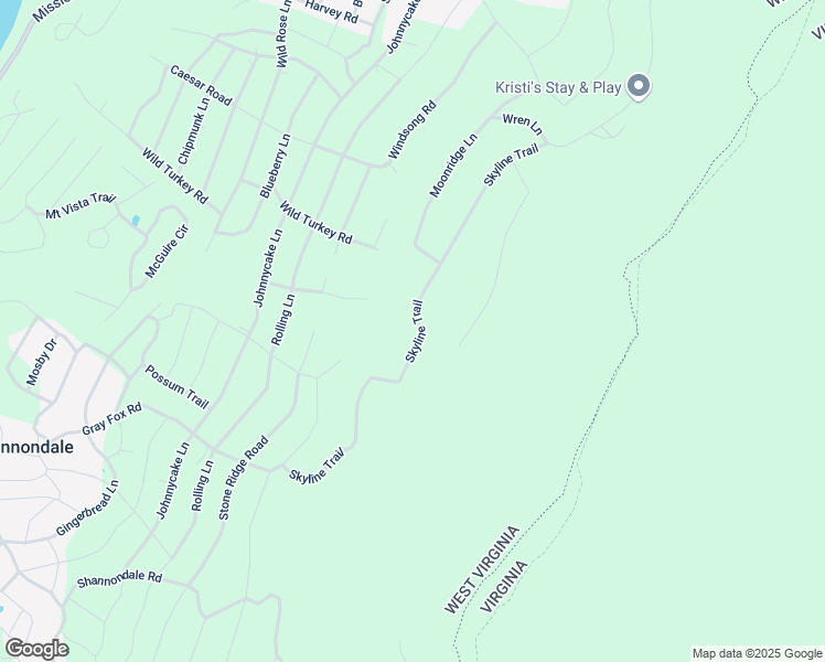 map of restaurants, bars, coffee shops, grocery stores, and more near 497 Skyline Trail in Harpers Ferry