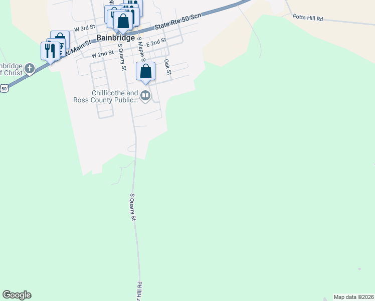 map of restaurants, bars, coffee shops, grocery stores, and more near in Bainbridge