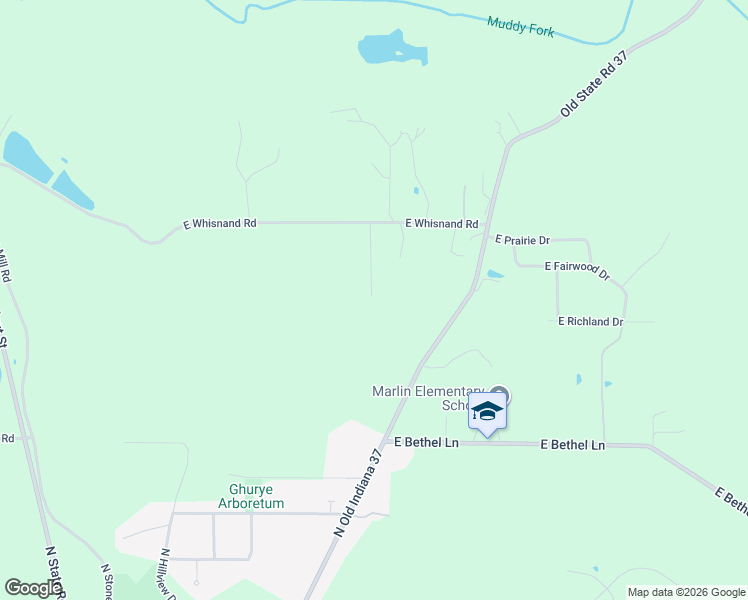 map of restaurants, bars, coffee shops, grocery stores, and more near 1580 East Whisnand Road in Bloomington