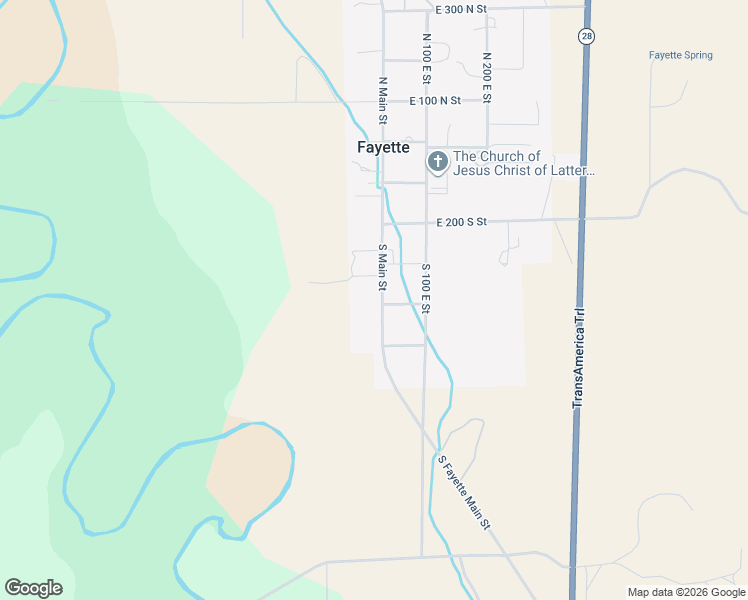 map of restaurants, bars, coffee shops, grocery stores, and more near 370 South Main Street in Fayette