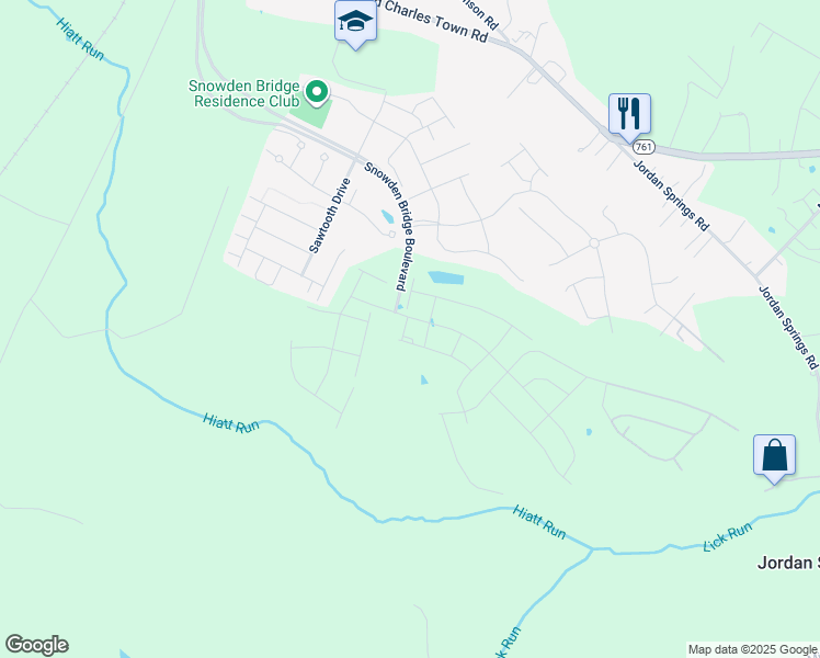 map of restaurants, bars, coffee shops, grocery stores, and more near 108 Santa Fe Court in Stephenson