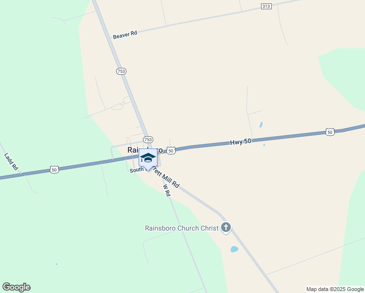 map of restaurants, bars, coffee shops, grocery stores, and more near 12973 U.S. 50 in Bainbridge