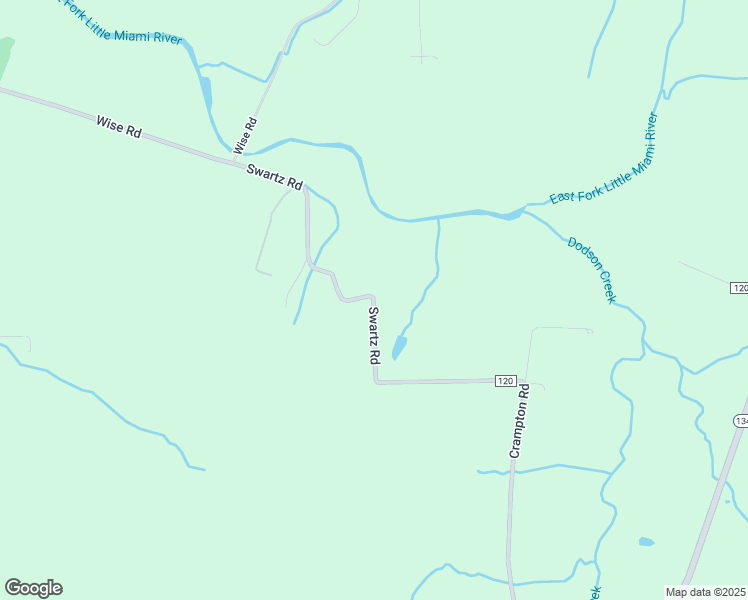 map of restaurants, bars, coffee shops, grocery stores, and more near Township Highway 121 in Highland County