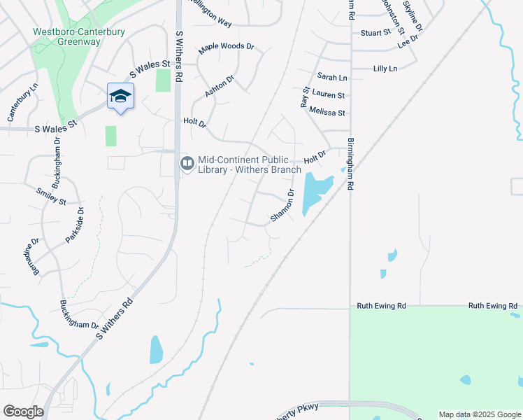 map of restaurants, bars, coffee shops, grocery stores, and more near 747 Herrman Court in Liberty