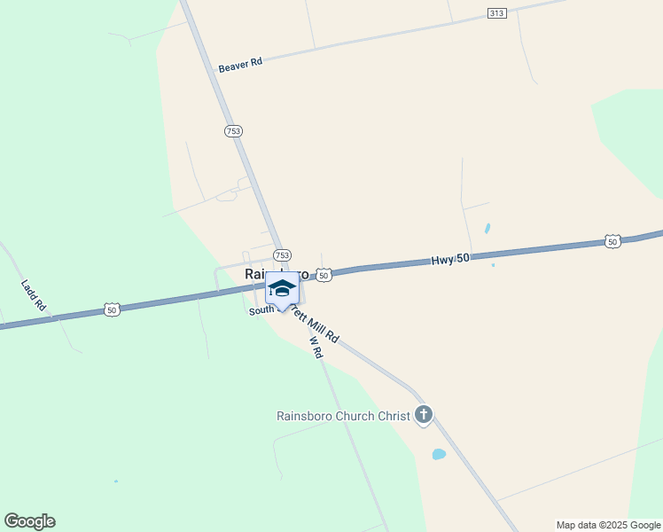 map of restaurants, bars, coffee shops, grocery stores, and more near 12973 U.S. 50 in Bainbridge