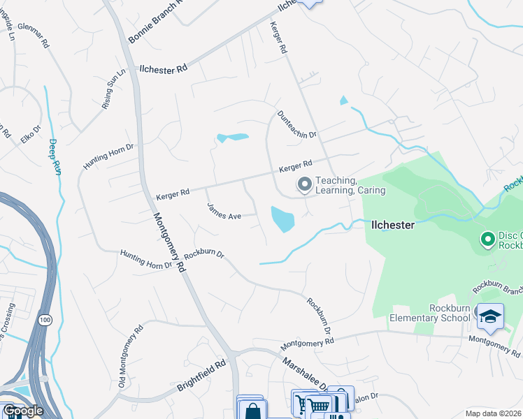 map of restaurants, bars, coffee shops, grocery stores, and more near 5431 Autumn Field Court in Ellicott City