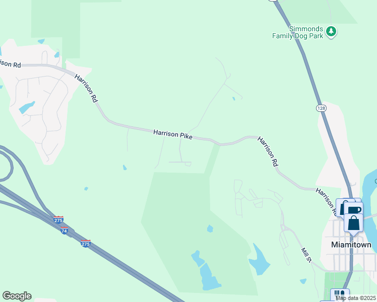 map of restaurants, bars, coffee shops, grocery stores, and more near 8489 Harrison Pike in Cleves