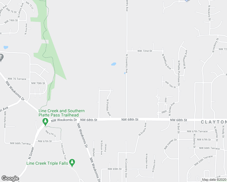 map of restaurants, bars, coffee shops, grocery stores, and more near 1809 Northwest 69th Place in Kansas City