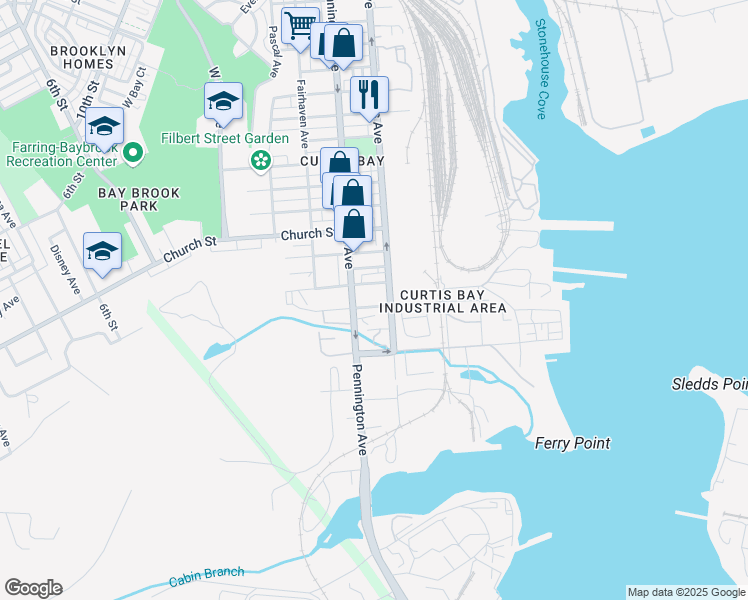 map of restaurants, bars, coffee shops, grocery stores, and more near 1622 Benhill Avenue in Baltimore