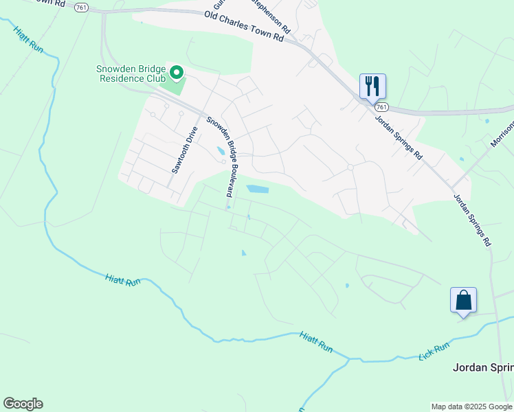 map of restaurants, bars, coffee shops, grocery stores, and more near 202 Patriot Street in Stephenson