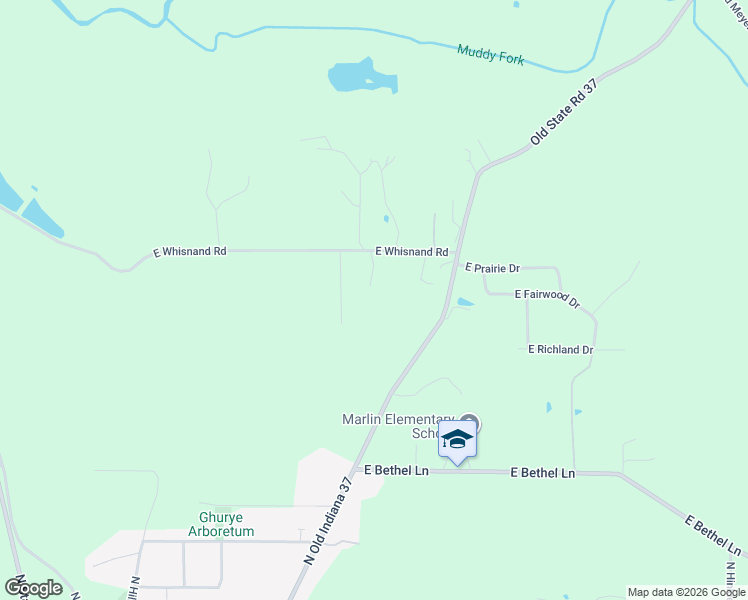 map of restaurants, bars, coffee shops, grocery stores, and more near 1580 East Whisnand Road in Bloomington