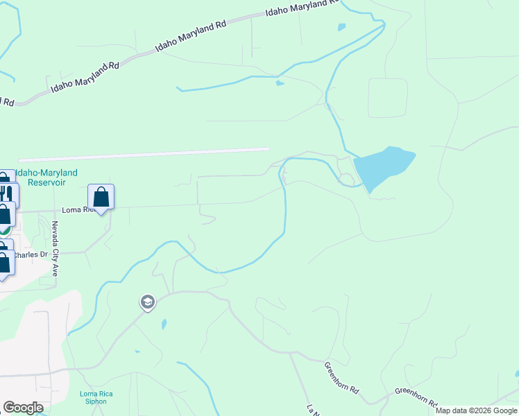 map of restaurants, bars, coffee shops, grocery stores, and more near 13439 Loma Rica Drive in Grass Valley