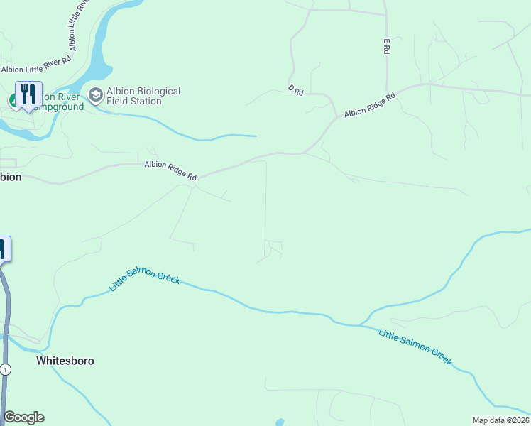 map of restaurants, bars, coffee shops, grocery stores, and more near Road B in Albion