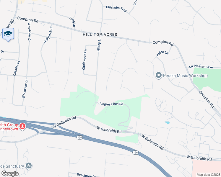 map of restaurants, bars, coffee shops, grocery stores, and more near 222 Poage Farm Road in Cincinnati