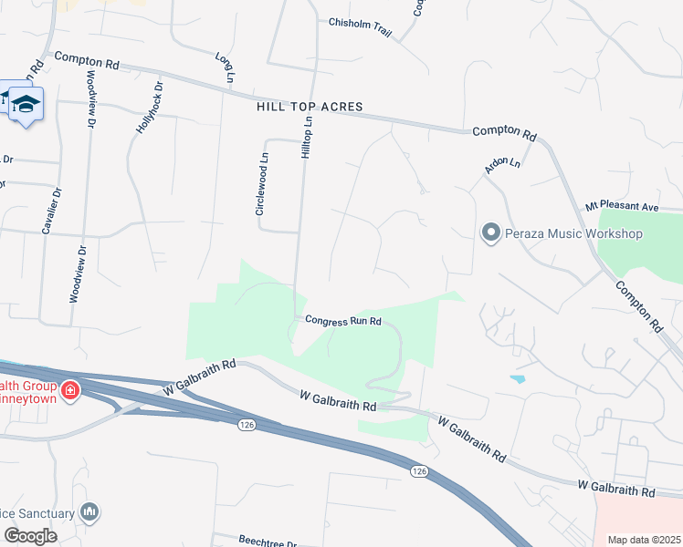 map of restaurants, bars, coffee shops, grocery stores, and more near 222 Poage Farm Road in Cincinnati