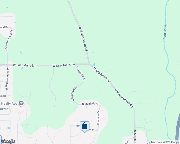 map of restaurants, bars, coffee shops, grocery stores, and more near 4879-4999 North Maple Grove Road in Bloomington