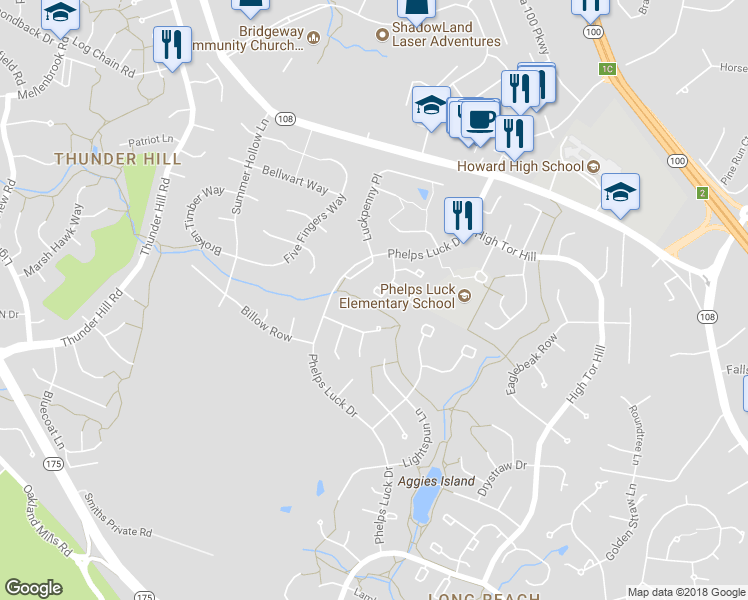 map of restaurants, bars, coffee shops, grocery stores, and more near 5488 Wild Lilac in Columbia