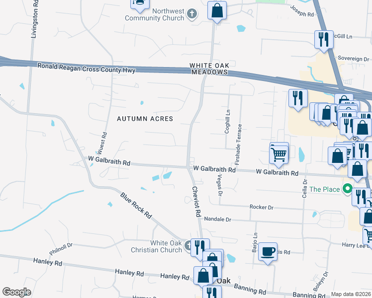 map of restaurants, bars, coffee shops, grocery stores, and more near in Groesbeck