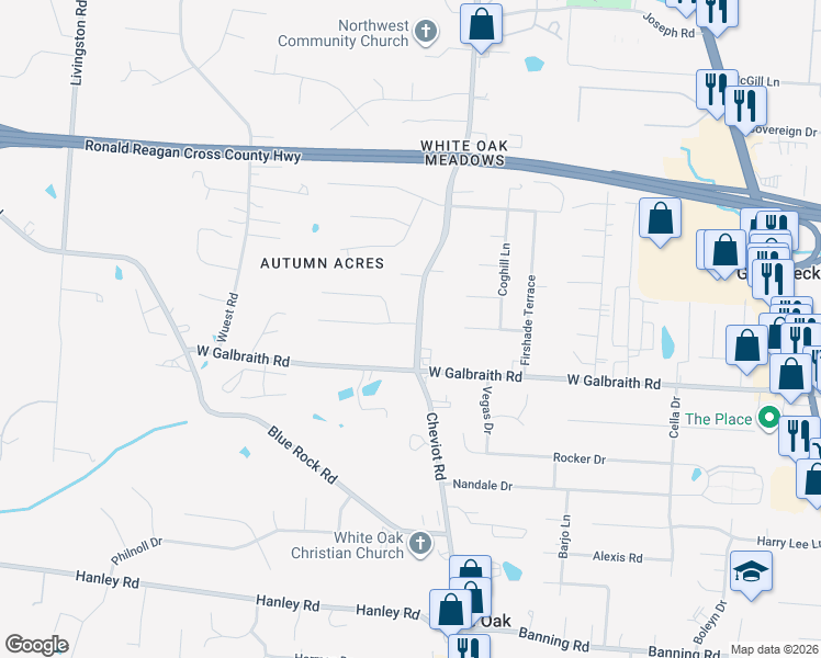 map of restaurants, bars, coffee shops, grocery stores, and more near in Groesbeck