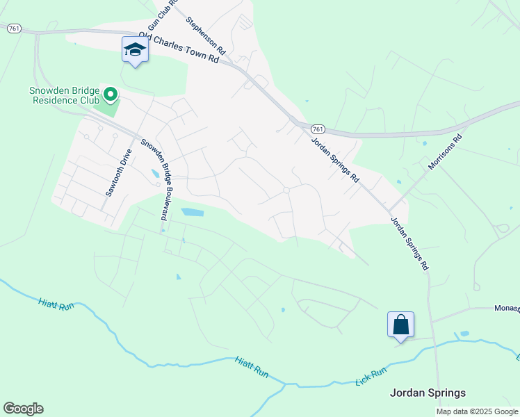 map of restaurants, bars, coffee shops, grocery stores, and more near 115 Churndash Way in Stephenson