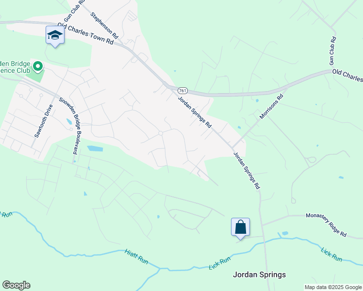 map of restaurants, bars, coffee shops, grocery stores, and more near 130 Patchwork Drive in Stephenson