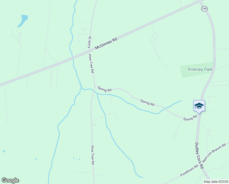 map of restaurants, bars, coffee shops, grocery stores, and more near 120 Spring Road in Millington