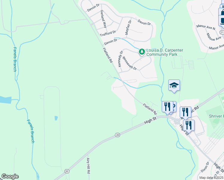 map of restaurants, bars, coffee shops, grocery stores, and more near 300 Hilltop Lane in Chestertown